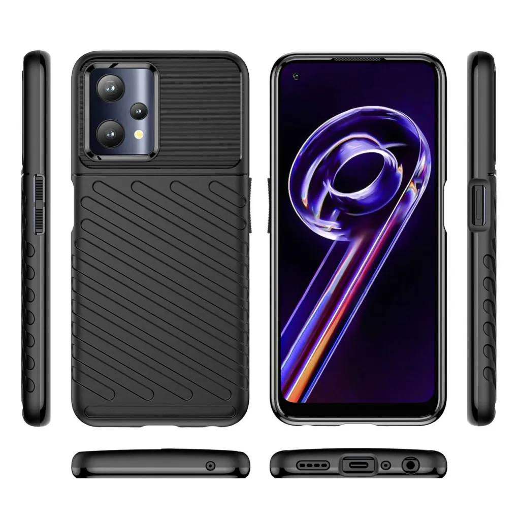 Thunder Case rugalmas páncélos tok Realme 9 Pro fekete tok - 8