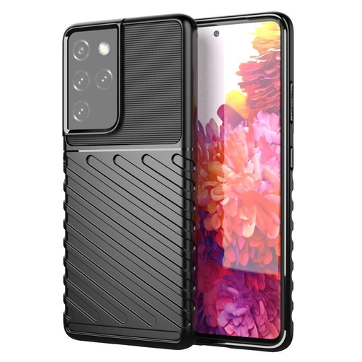 Thunder Case rugalmas páncélozott tok Samsung Galaxy S22 Ultra fekete tok Thunder Case rugalmas páncélozott tok Samsung Galaxy S22 Ultra fekete tok