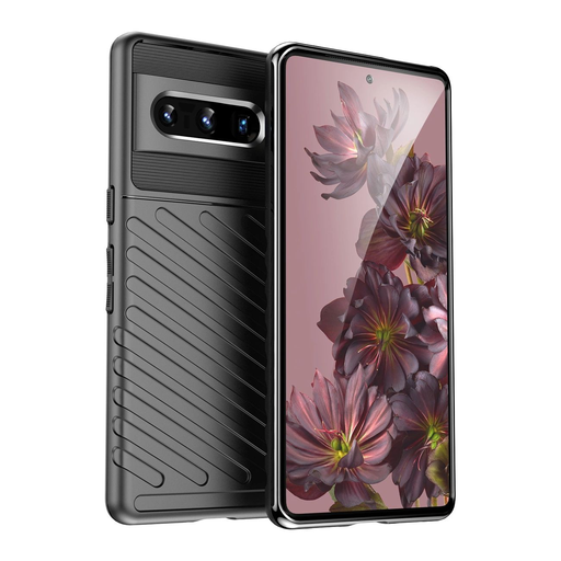 Thunder Case fekete hajlékony páncélozott tok Google Pixel 7 Pro-hoz Thunder Case fekete hajlékony páncélozott tok Google Pixel 7 Pro-hoz