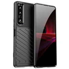 Thunder Case tok Sony Xperia 5 IV szilikon páncél tok fekete