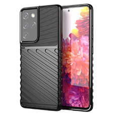 Thunder Case Samsung Galaxy S23 Ultra tok szilikon páncél tok fekete