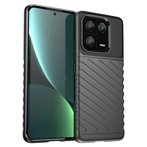 Thunder Case tok Xiaomi 13 Pro tok szilikon páncél tok fekete