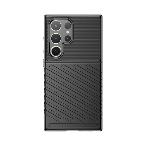 Thunder Case páncél tok Samsung Galaxy S24 Ultra számára - fekete Thunder Case páncél tok Samsung Galaxy S24 Ultra számára - fekete