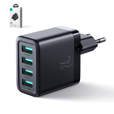 Joyroom JR-TCN03 4xUSB-A 24W 4.8A hálózati töltő adapter - fekete