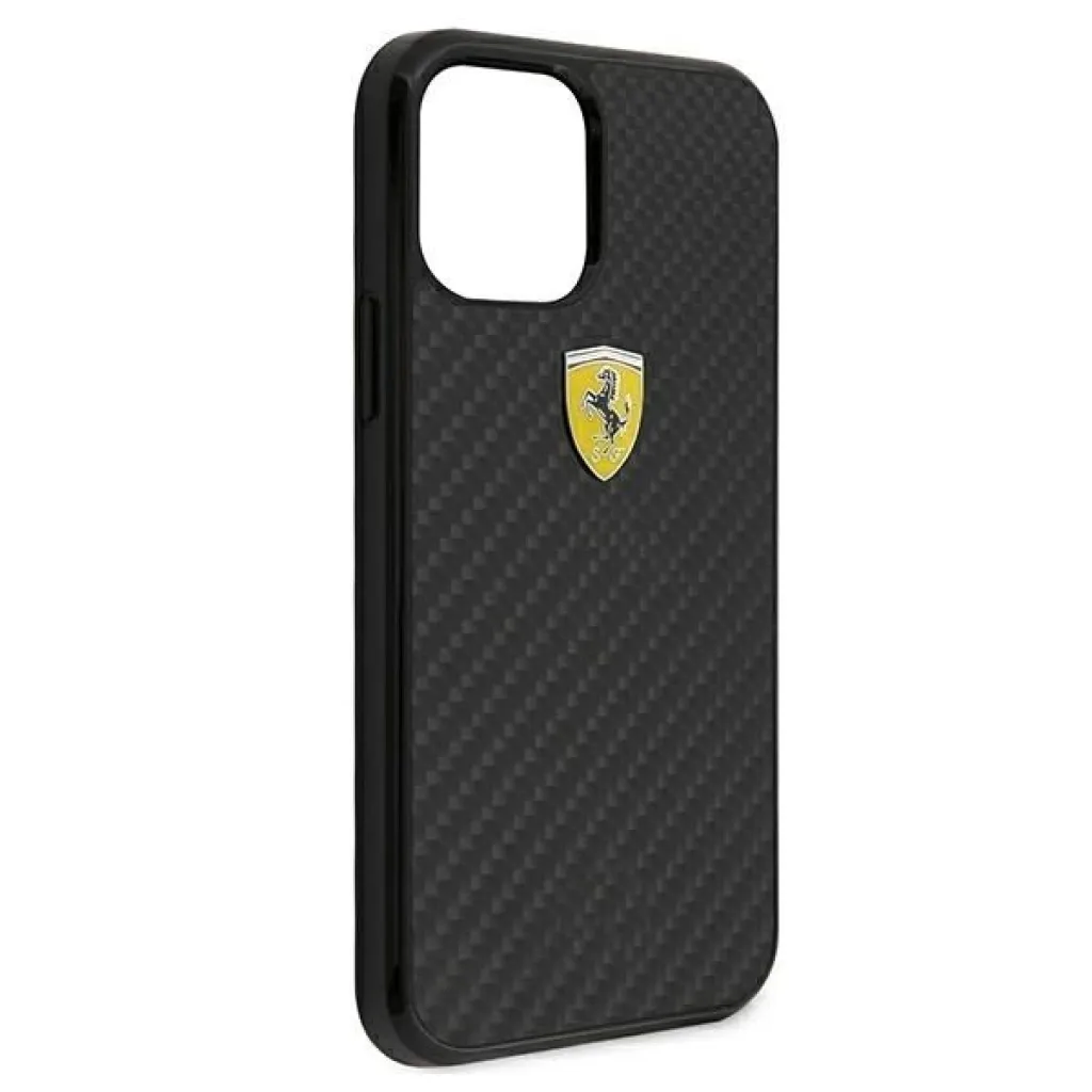 Ferrari FERCAHCP12SBK iPhone 12 Mini 5.4" fekete/fekete hardcase On Track Real Carbon tok - 7