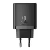 Joyroom JR-TCF09 gyors töltő 2x USB-C 40W - fekete - 1. kép