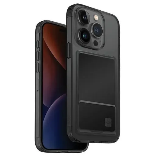 Uniq Air Fender ID kártyatartós tok iPhone 15 Pro Max - szürke tok