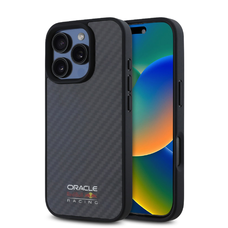 Red Bull Carbon Fényes Logó MagSafe tok iPhone 16 Pro Fekete