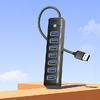 Orico PW7U USB-A - 7x USB-A 3.0 Hub Adapter (fekete) - 0. kép