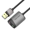 Külső USB Hangkártya Vention CDKHB, TRS 3.5mm, 0.15m (szürke) - 3. kép