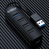 Orico USB-A - USB-A 3.0 + 3xUSB-A 2.0 Hub Adapter - fekete - 0. kép