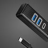 Orico USB-C - 2x USB 3.0 + USB-C Adapter Hub, 5 Gbps sebességű, 0.15m (fekete) - 3. kép