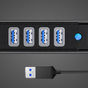 Orico Hub USB 4x USB 3.0, 5 Gbps, 0.15m (Fekete) - 4. kép