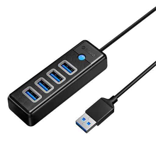 Orico Hub USB 4x USB 3.0, 5 Gbps, 0.15m (Fekete)