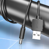 USB - DC tápkábel 2.0 DC 5.5mm csatlakozó Vention CEYBF 1m (fekete) - 3. kép