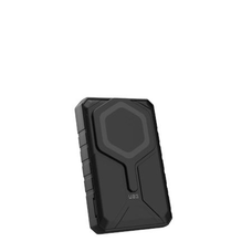 UAG Rugged 10K Powerbank - 10000 mAh állvánnyal, 10W vezeték nélküli töltéssel, MagSafe kompatibilis, kábellel - fekete