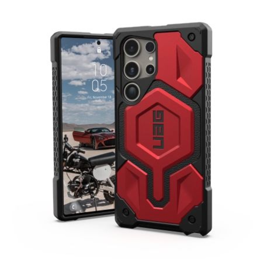 UAG Monarch Pro tok Samsung Galaxy S24 Ultra 5G-hez mágneses modullal - fekete és piros UAG Monarch Pro tok Samsung Galaxy S24 Ultra 5G-hez mágneses modullal - fekete és piros