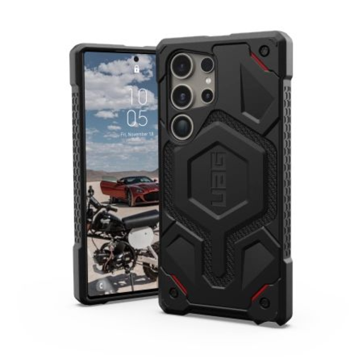 UAG Monarch Pro tok Samsung Galaxy S24 Ultra 5G-hez mágneses modullal - fekete Kevlar UAG Monarch Pro tok Samsung Galaxy S24 Ultra 5G-hez mágneses modullal - fekete Kevlar