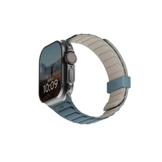UAG Pathfinder Szilikon Kétoldalas Mágneses Szíj Apple Watch 42 / 44 / 45 / 46 / 49 mm - Szürke-Kék