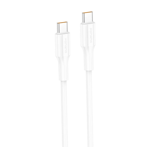 Foneng XS01 60W USB-C to USB-C kábel, 1m (Fehér)