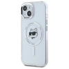 Karl Lagerfeld IML Metal Choupette Head MagSafe tok iPhone 15 Plus - fehér - 0. kép