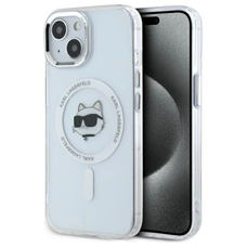 Karl Lagerfeld IML Metal Choupette Head MagSafe tok iPhone 15 Plus - fehér