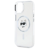 Karl Lagerfeld IML Metal Choupette Head MagSafe tok iPhone 15 Plus - fehér - 4. kép