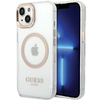 Guess Metal Outline MagSafe iPhone 15 Plus / 14 Plus tok - arany thumbnail
