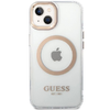 Guess Metal Outline MagSafe iPhone 15 Plus / 14 Plus tok - arany - 1. kép