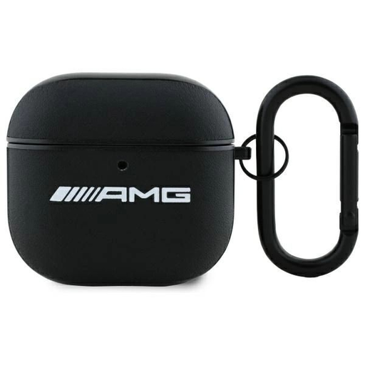 AMG Leather White Logo AirPods 4 tok - fekete / fehér