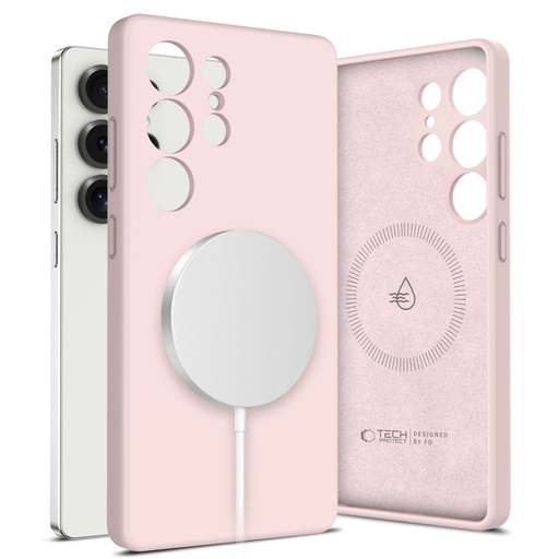 Tech-protect Liquid Silicone Magsafe Galaxy S25 Ultra Pink Pearl Puzdro
