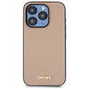 DKNY Grained Metal Logo MagSafe iPhone 15 Pro tok - bézs - 1. kép