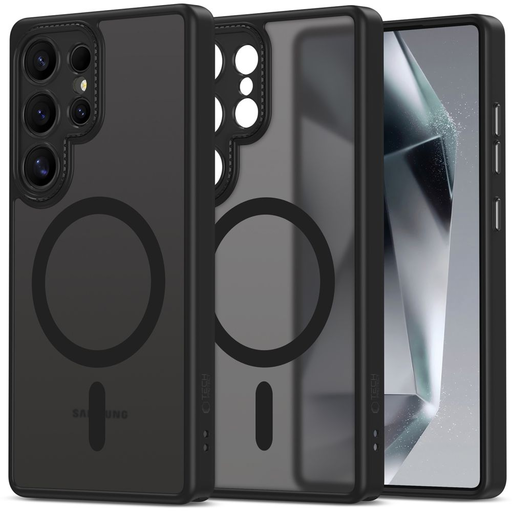 Samsung Galaxy S25 Ultra Tech-protect Magcam Magsafe matné čierne puzdro
