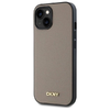 DKNY Grained Metal Logo MagSafe iPhone 15 tok - bézs - 0. kép