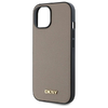 DKNY Grained Metal Logo MagSafe iPhone 15 tok - bézs - 4. kép