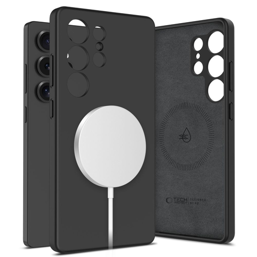 Tech-protect Liquid Silicone Magsafe Galaxy S25 Ultra Čierne puzdro