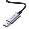 UGREEN CM477 Audió adapter, USB 3,5 mm-es mini jack 3,5 mm-es AUX csatlakozó (szürke) - 2. kép