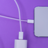 Maxlife MXUC-06 kábel USB-C - Lightning 1,0 m 20W ibolya nylon - 3. kép