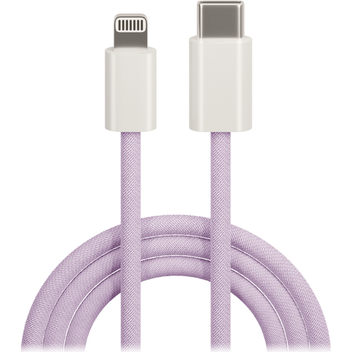 Maxlife MXUC-06 kábel USB-C - Lightning 1,0 m 20W ibolya nylon