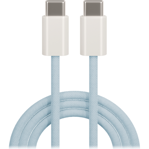 Maxlife MXUC-06 kábel USB-C - USB-C 1,0 m 20W kék nylon