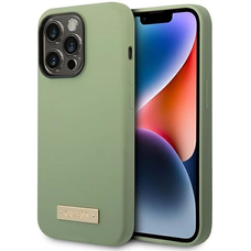Guess Szilikon Logó Lemezes MagSafe tok iPhone 14 Pro Max - zöld tok