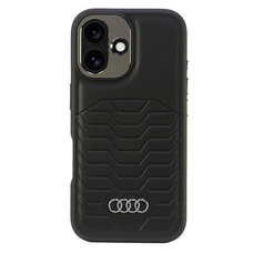 Original Case iPhone 16 Plus Audi szintetikus bőr tok fekete