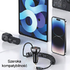 USAMS C37 Autós töltő 1xUSB+1xUSB-C 60W + Lightning kábel 30W PD+QC Gyors töltés fekete/fekete CC193CC01 (US-CC193) - 3. kép