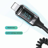 USAMS C37 Autós töltő 1xUSB+1xUSB-C 60W + Lightning kábel 30W PD+QC Gyors töltés fekete/fekete CC193CC01 (US-CC193) - 4. kép