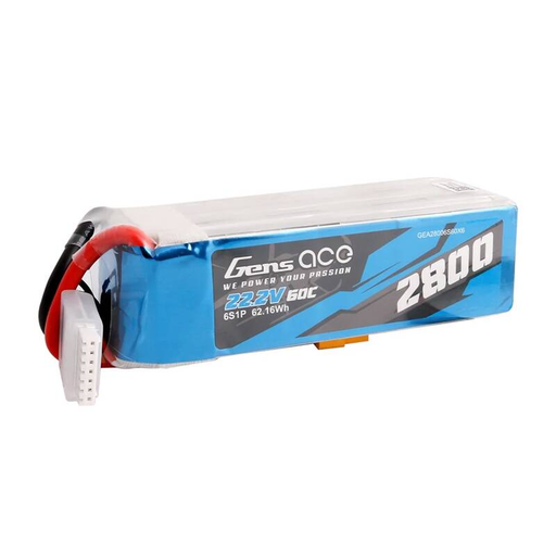 Gens ace 2800mAh 22.2V 60C 6S1P Lipo Akkumulátor XT60 csatlakozóval