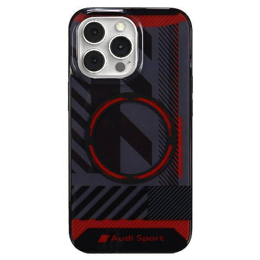 Eredeti tok iPhone 13 Pro Audi Hardcase IML Sport MagSafe tok (AU-IMLMIP13P-RSQ/D2-BK) fekete Eredeti tok iPhone 13 Pro Audi Hardcase IML Sport MagSafe tok (AU-IMLMIP13P-RSQ/D2-BK) fekete