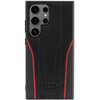  SAMSUNG GALAXY S24 ULTRA Eredeti Audi Genuine Leather MagSafe kemény tok (AU-TPUPCS24U-R8/D3-RD) fekete és piros tok thumbnail