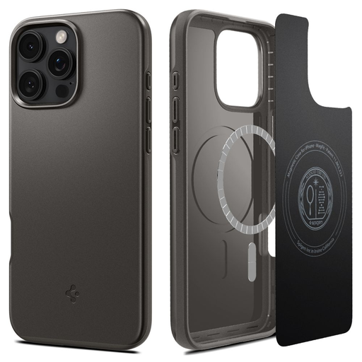 Spigen Thin Fit Mag Magsafe iPhone 16 Pro Gunmetal tok Spigen Thin Fit Mag Magsafe iPhone 16 Pro Gunmetal tok