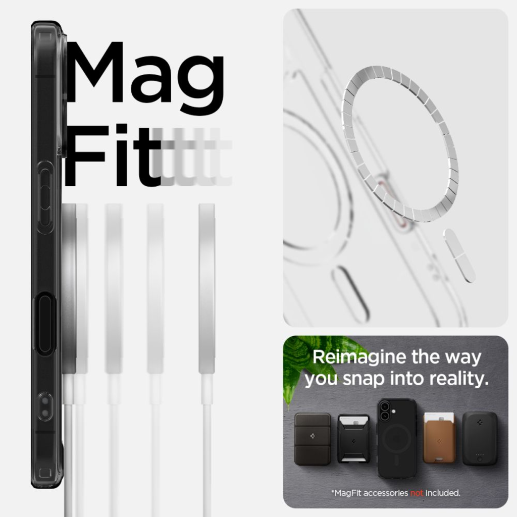  iPhone 16 Fagyos Fekete Spigen Ultra Hibrid „T” Mag Magsafe tok - 12