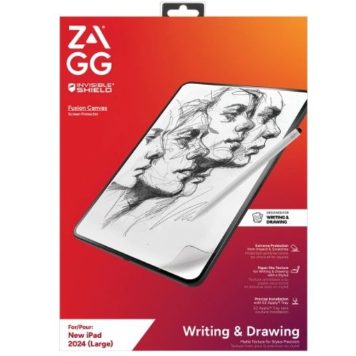 ZAGG InvisibleShield Fusion Canvas Antibakteriális Védőfólia, Papírt Imitáló iPad Air 13'' 2024 üvegfólia